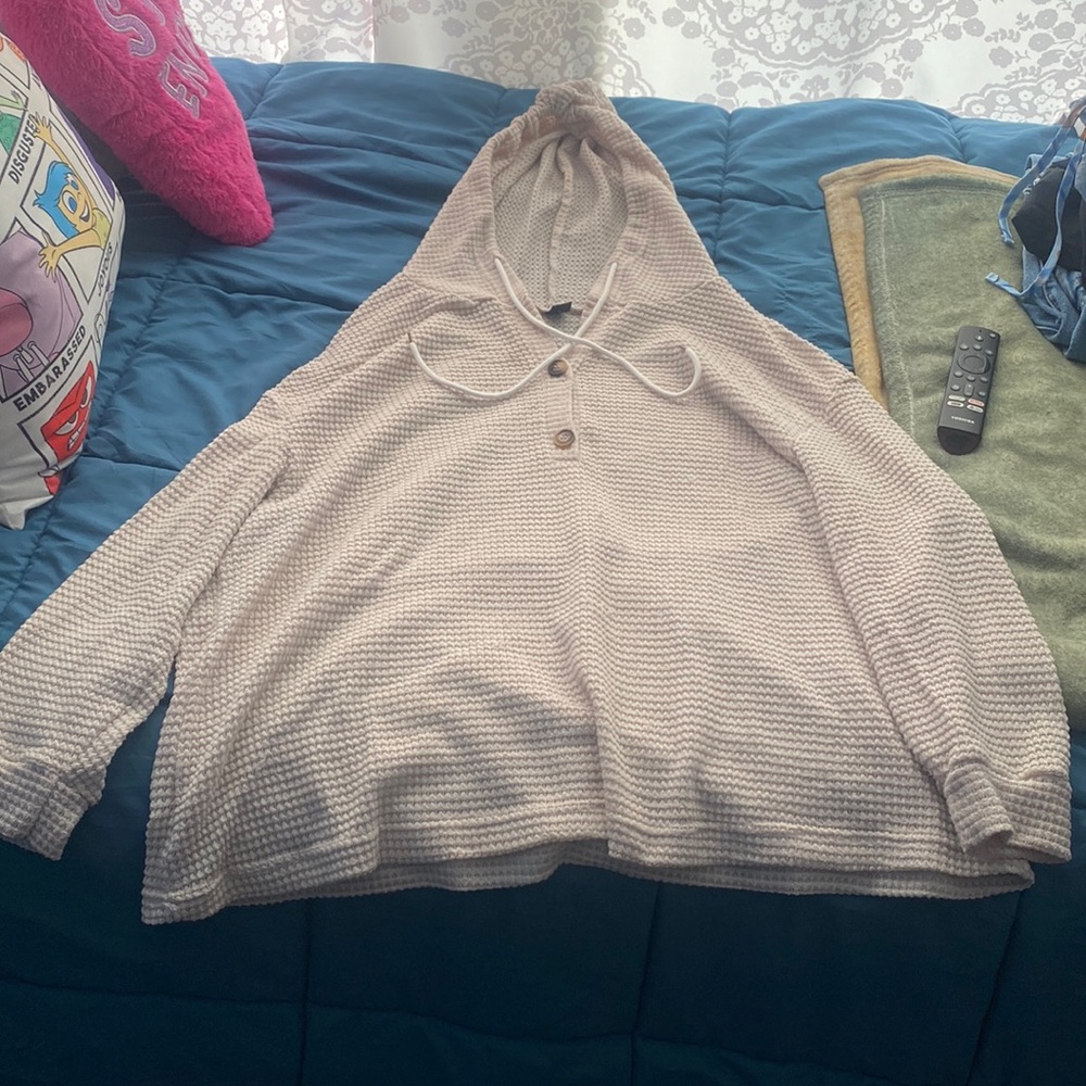 Long sleeve/beige hoodie